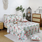 This bedroom features FADFAY's flat sheet, fitted sheet, and pillowcases.