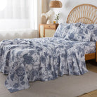 This bedroom features FADFAY's flat sheet, fitted sheet, and pillowcases.