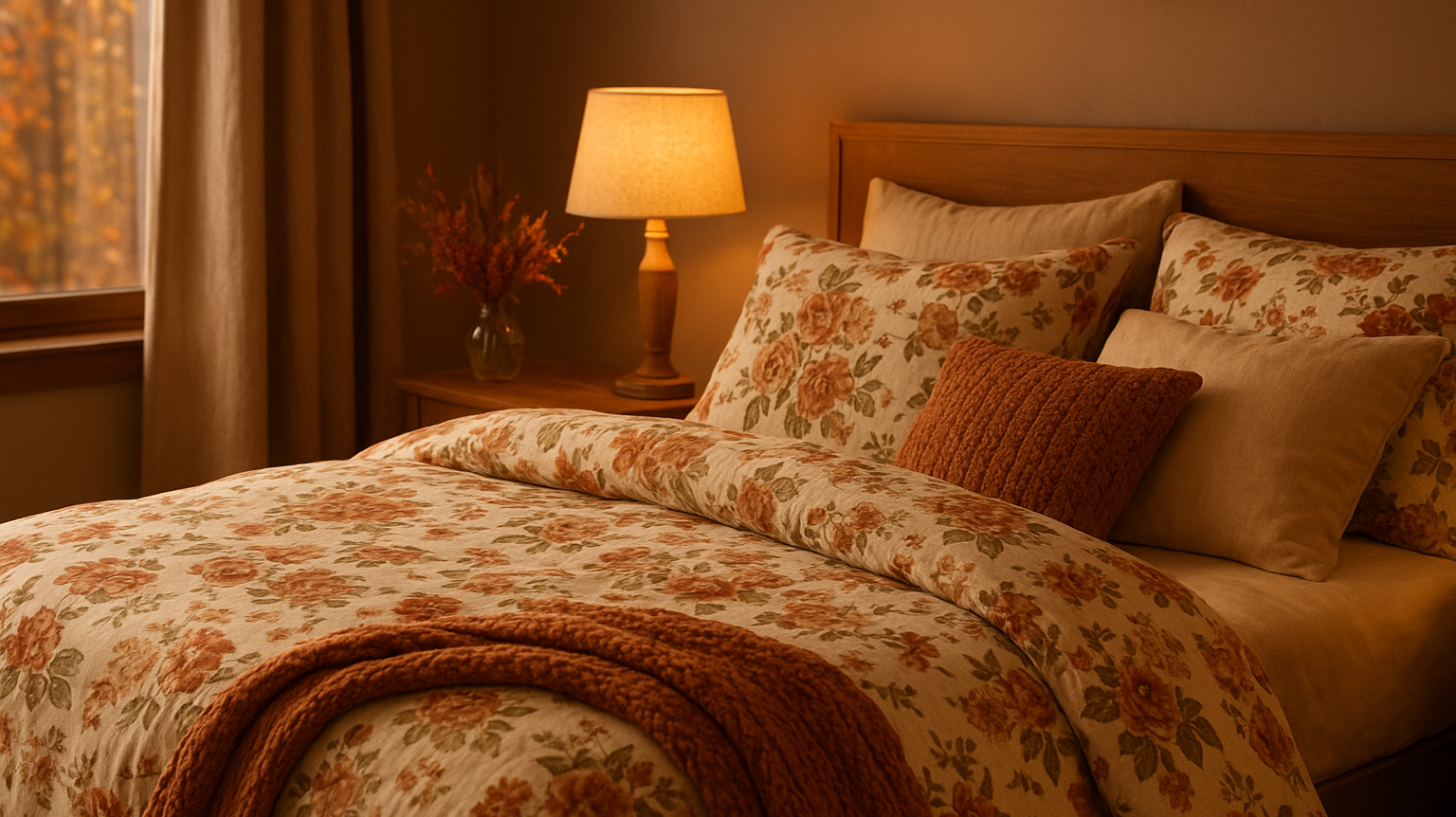 Romantic Autumn Bedrooms: How to Style Floral Bedding for the Season