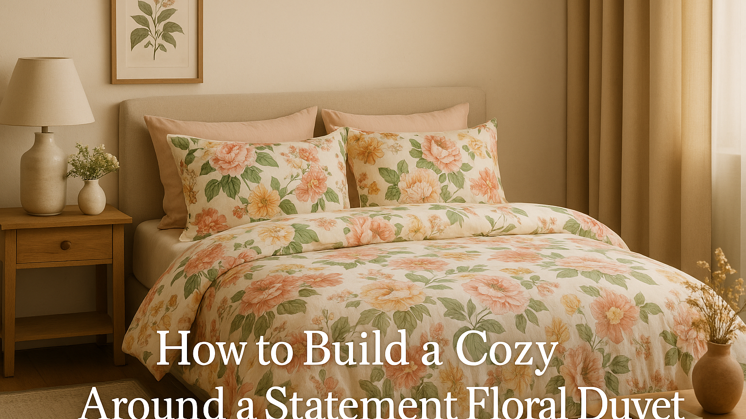 How to Build a Cozy Bedroom Around a Statement Floral Duvet