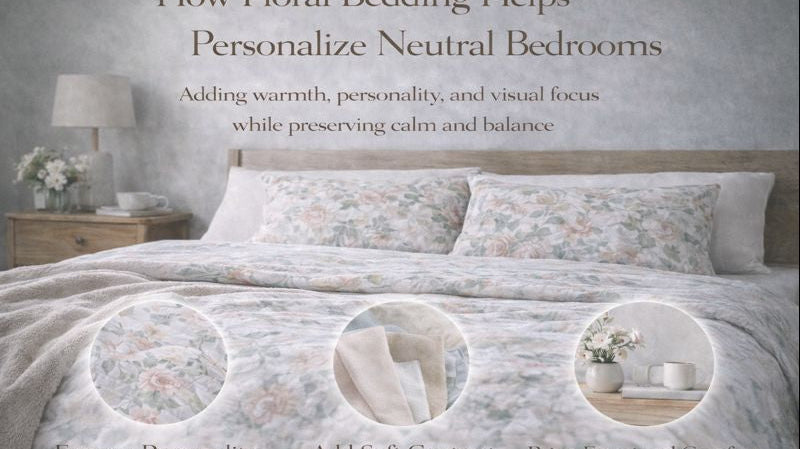 How Floral Bedding Helps Personalize Neutral Bedrooms