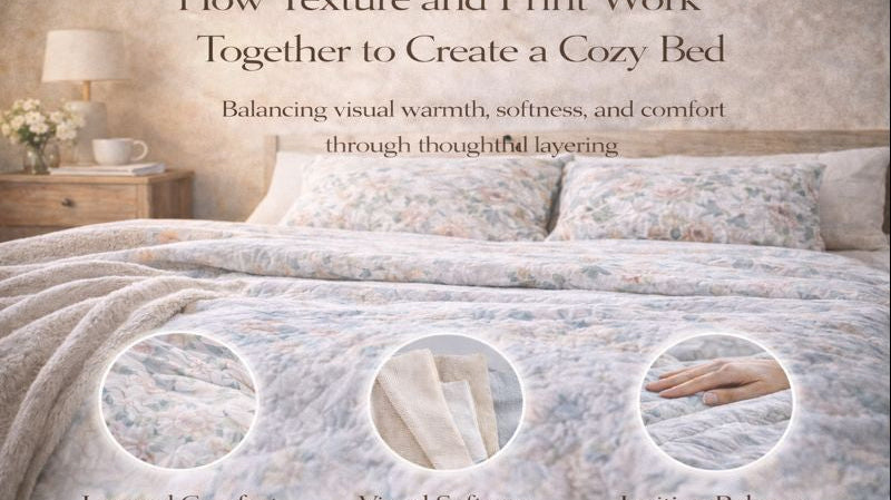 How Texture and Print Work Together to Create a Cozy Bed