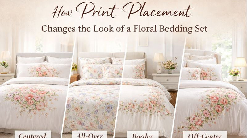 How Print Placement Changes the Look of a Floral Bedding Set