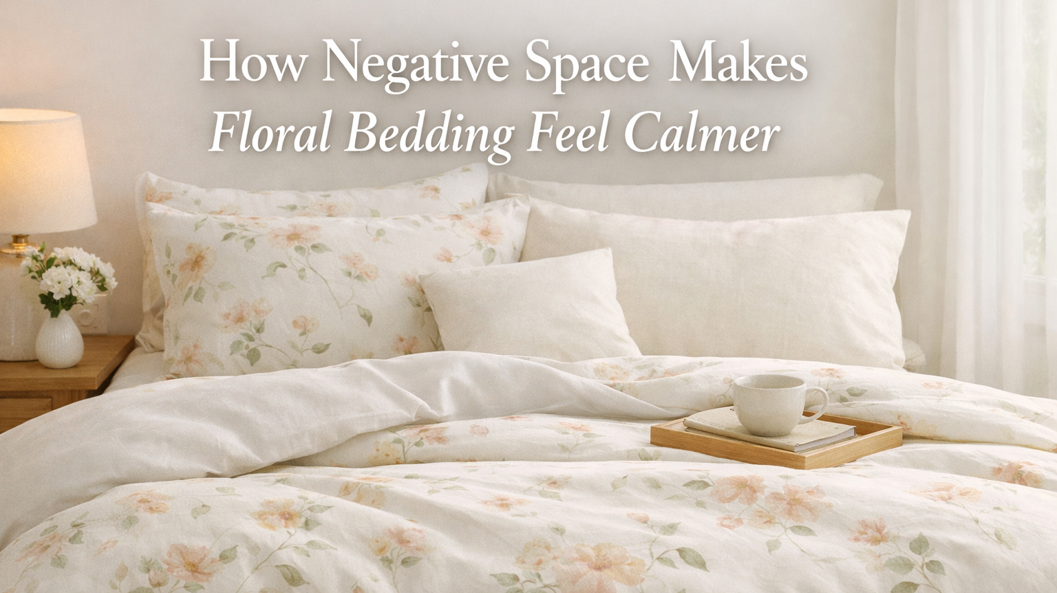 How Negative Space Makes Floral Bedding Feel Calmer