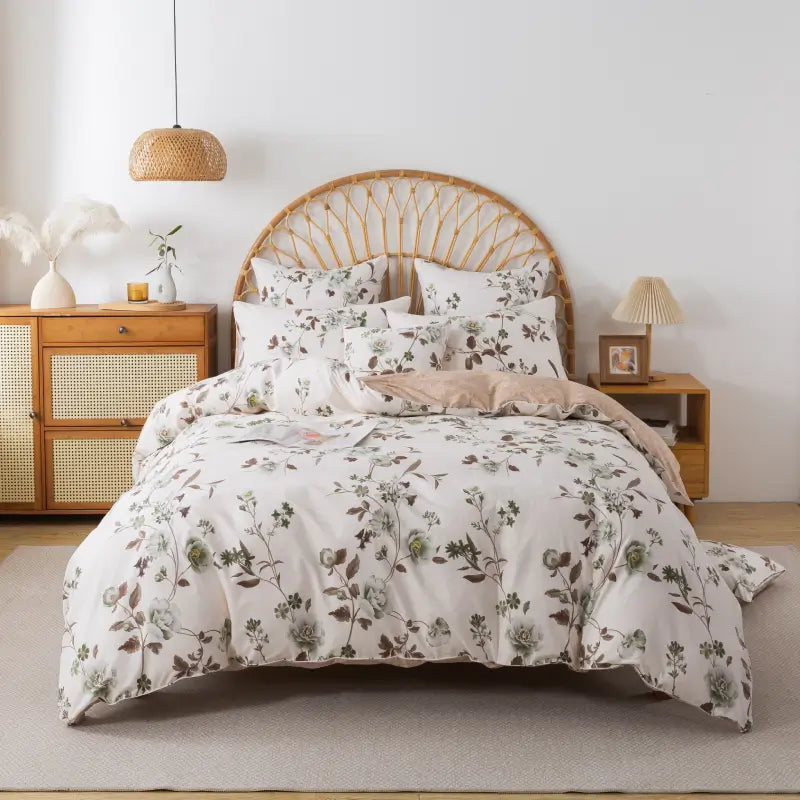 This bedroom features a FADFAY three-piece Duvet Cover Set.