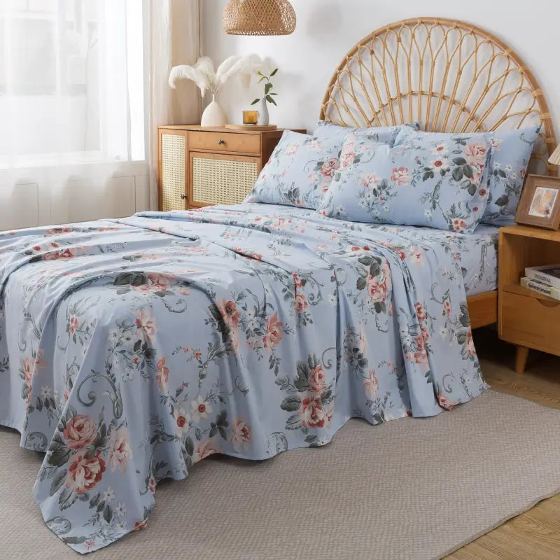 blue bedding sheet