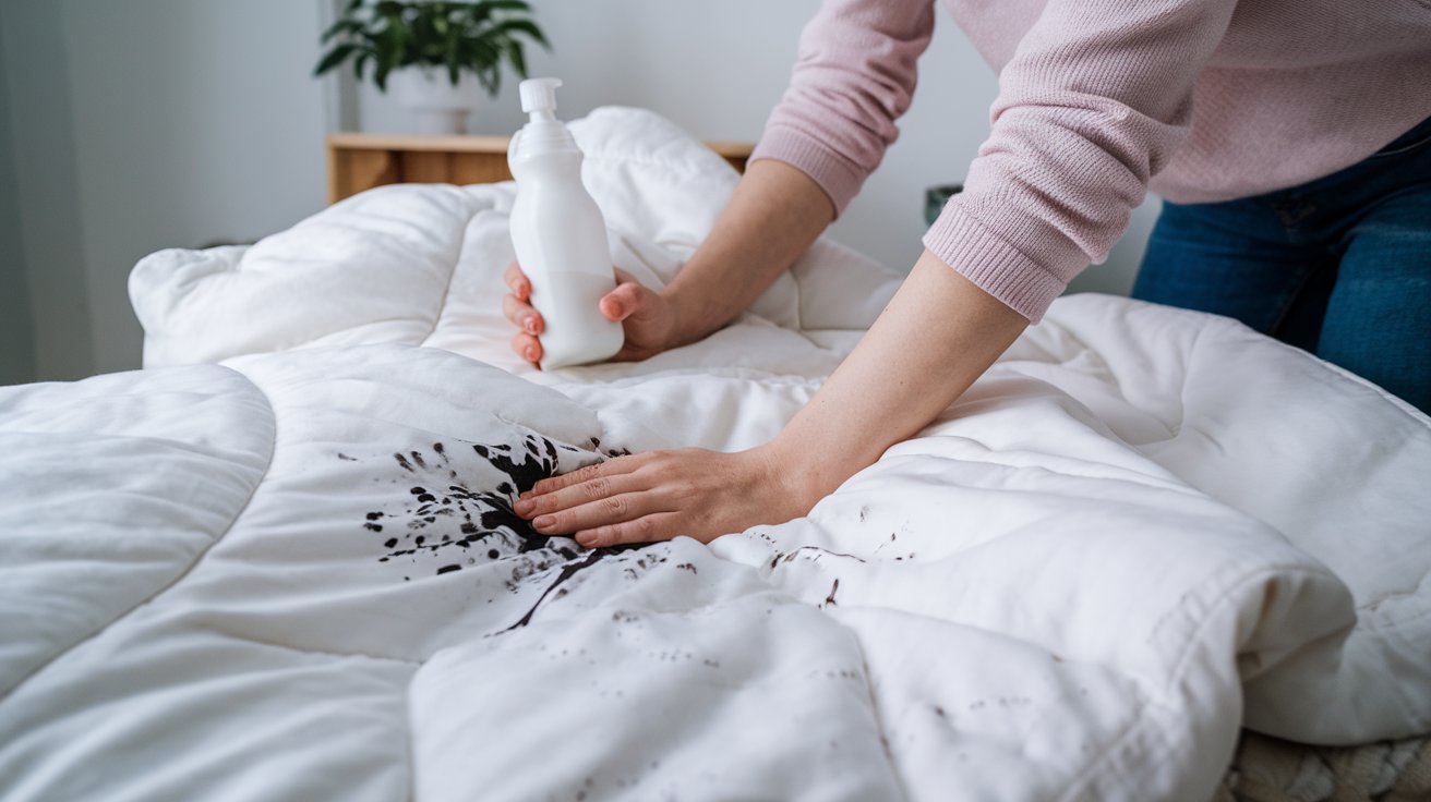 What is the Best Way to Wash a Comforter with a Pen Stain?